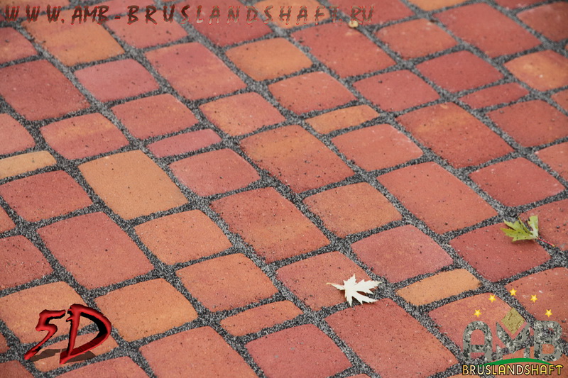 Форма швов у брусчатки с закруглёнными краями