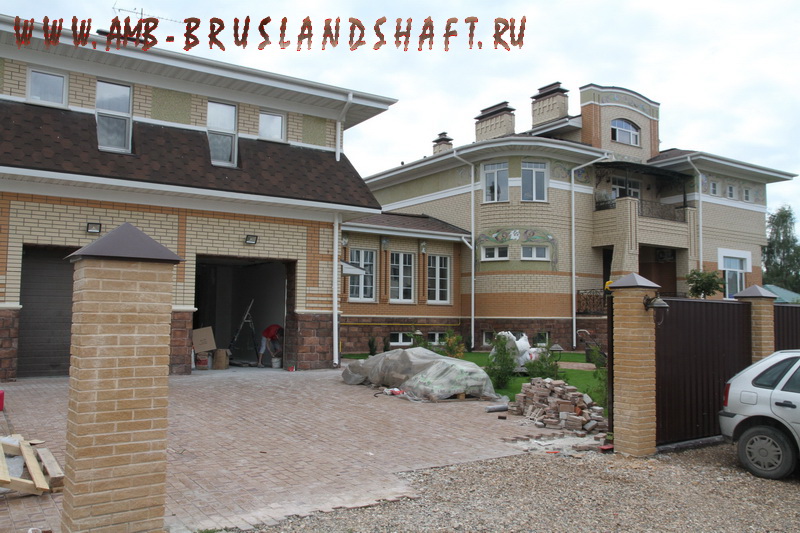 Неправильная укладка клинкерной брусчатки