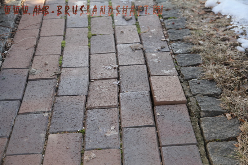 Неправильная укладка клинкерной брусчатки
