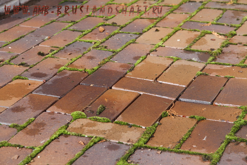 Неправильная укладка клинкерной брусчатки