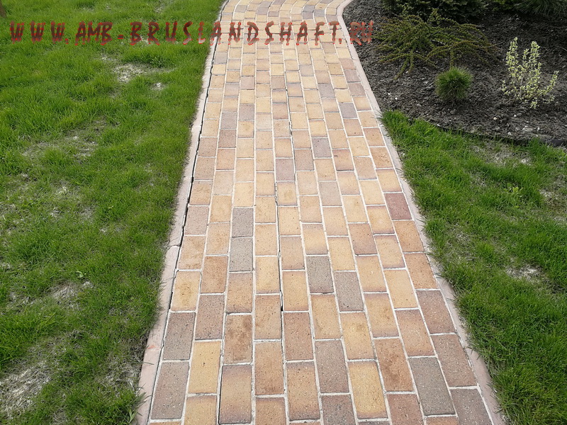 Неправильная укладка клинкерной брусчатки