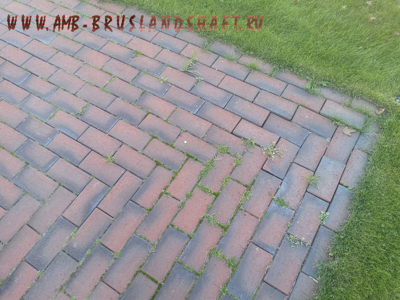 Неправильная укладка клинкерной брусчатки
