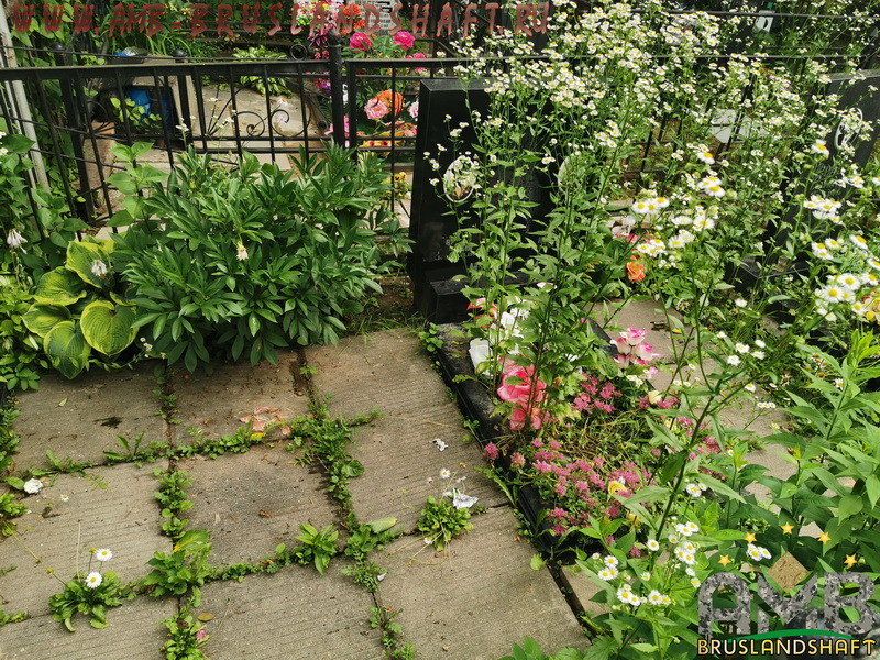 Укладка брусчатки на могиле