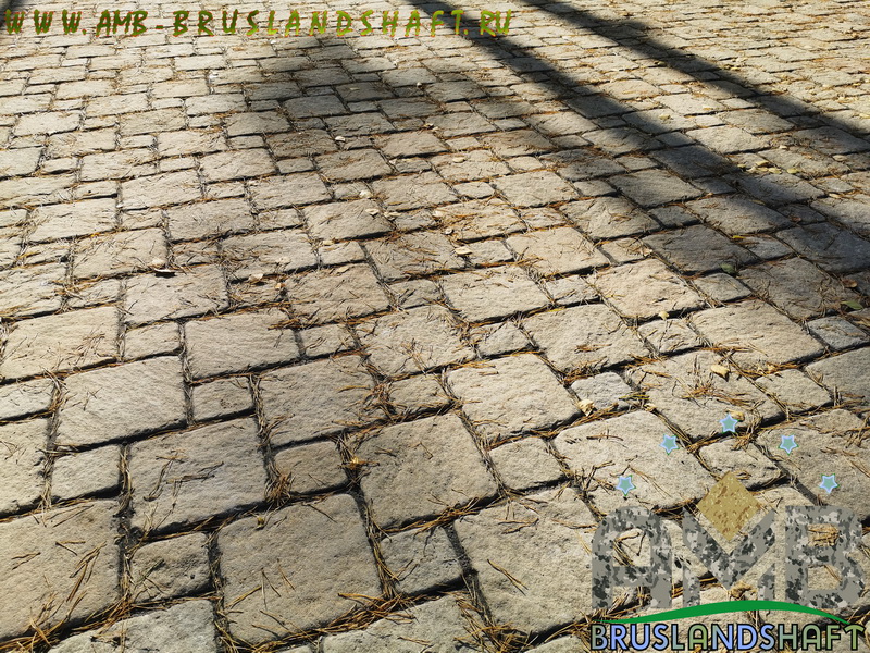 Современная укладка Ржевской брусчатки