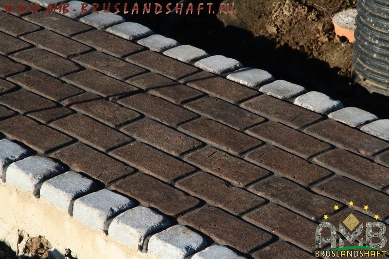 Гранитная брусчатка уложенная по технологии AMB-bruslandshaft