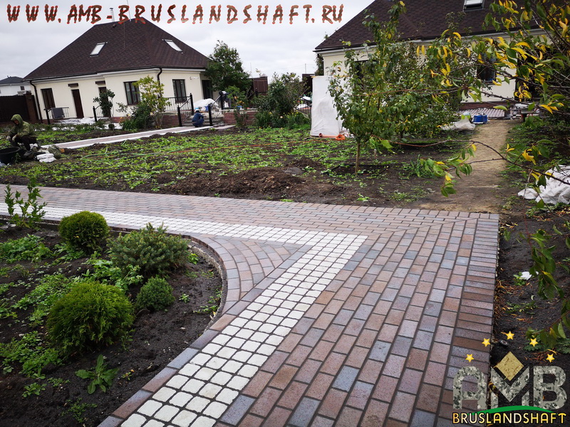 Гранитная брусчатка уложенная по технологии AMB-bruslandshaft