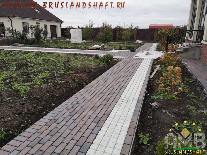 Гранитная брусчатка уложенная по технологии AMB-bruslandshaft