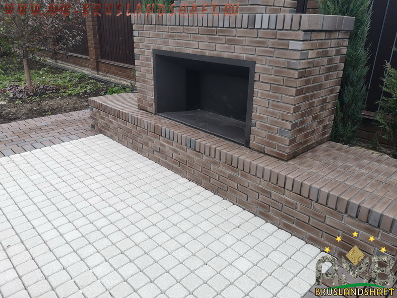 Гранитная брусчатка уложенная по технологии AMB-bruslandshaft