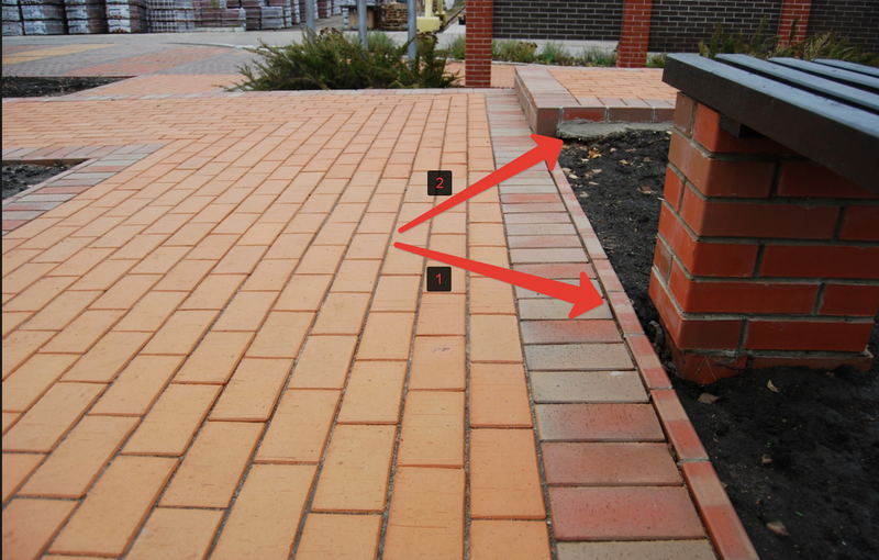Швы и подрезка клинкерной брусчатки