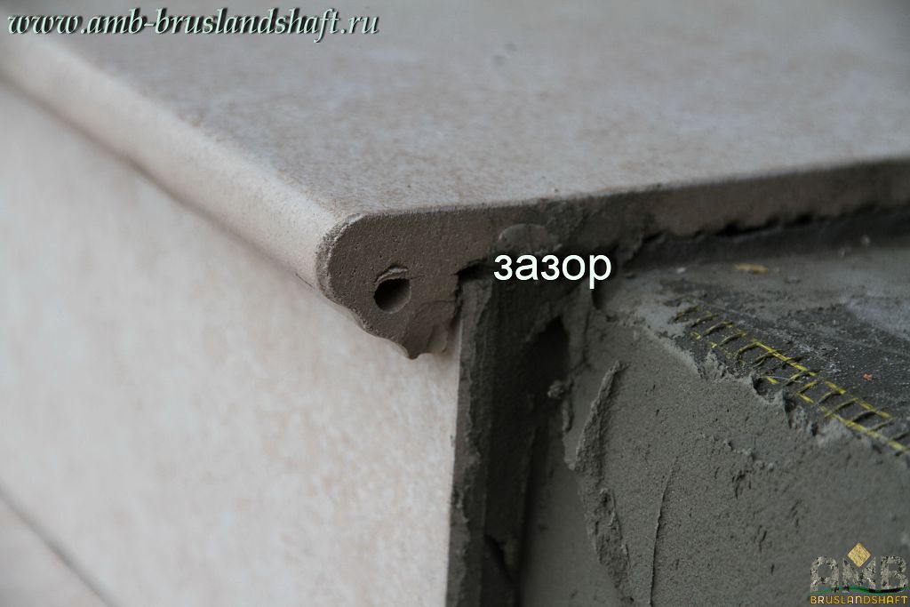 Укладка клинкерных подступений,зазоры