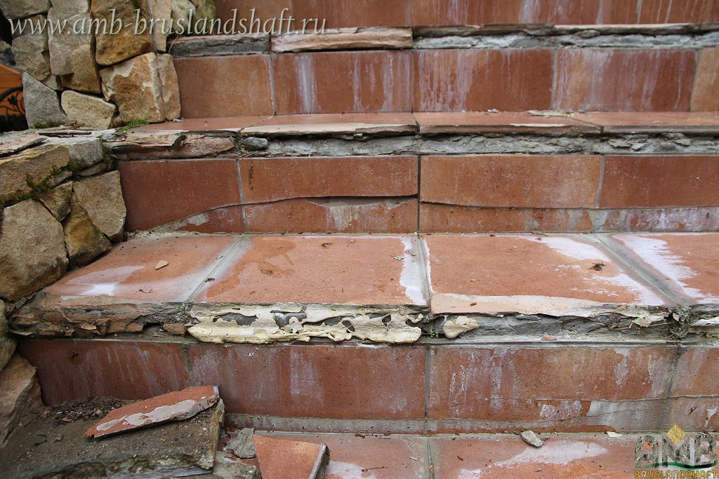 Полная деформация клинкерных ступеней