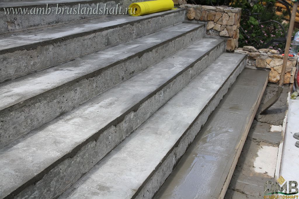 Выравнивание ступенек под клинкерную плитку