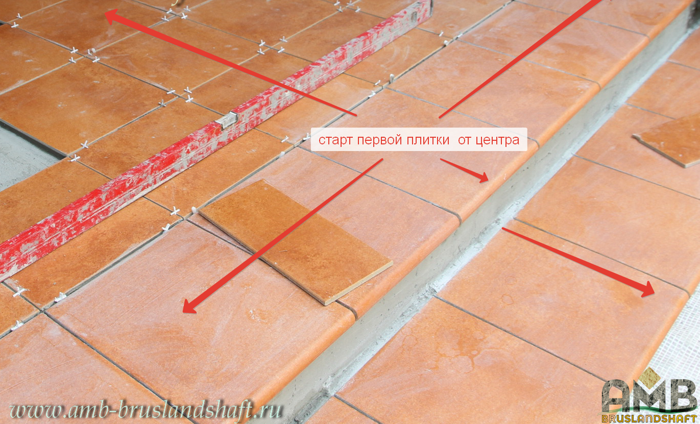 Стартап укладки клинкерной плитки на ступени