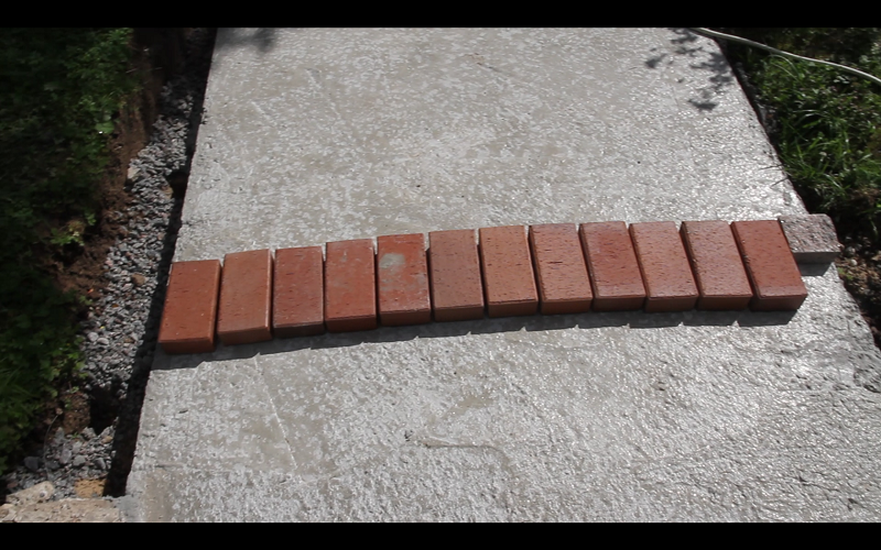 Раскладка клинкерной брусчатки
