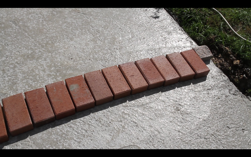 Раскладка клинкерной брусчатки