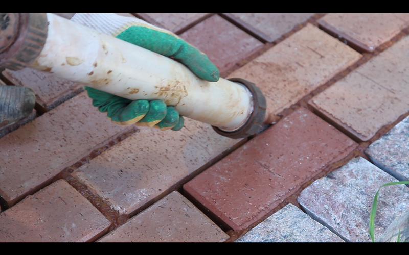 Затирка клинкерной брусчатки