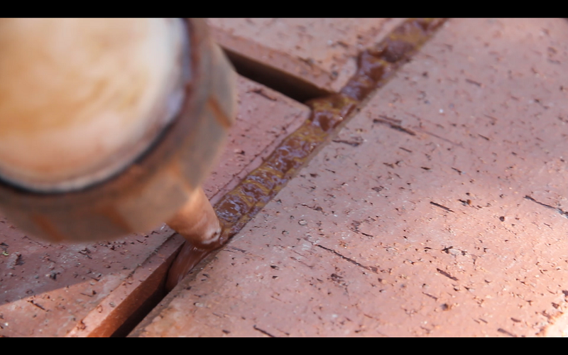 Затирка клинкерной брусчатки