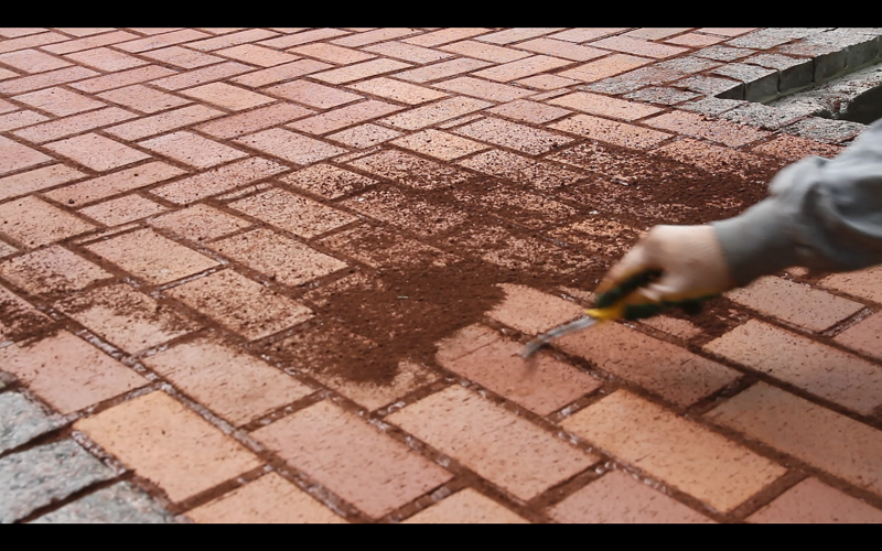 Затирка клинкерной брусчатки