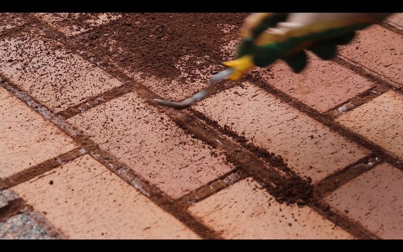 Затирка клинкерной брусчатки