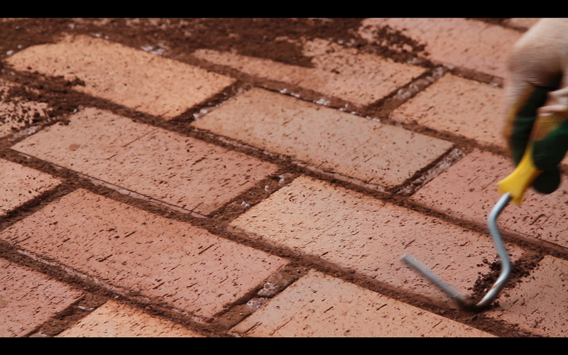 Затирка клинкерной брусчатки